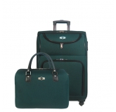 Набор: чемодан + сумочка Borgo Antico. 6088 green 21/14"